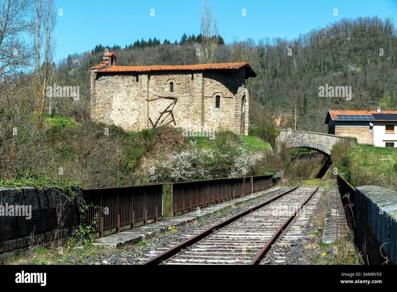 Giroux. Chapel Saint Just. Parco naturale regionale di Livradois Forez. Puy de Dome. Auvergne, Rodano Alpes. Francia Foto Stock