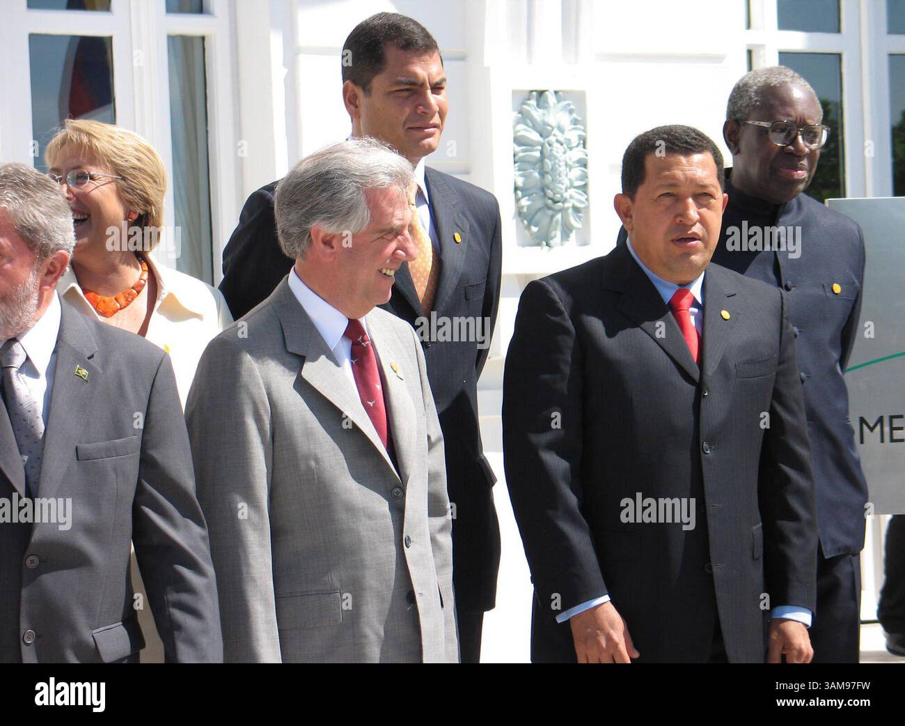19 gennaio 2007 - Stati Uniti - i leader sudamericani posano per la fotografia in occasione di un incontro al vertice del blocco commerciale del Mercosur a Rio de Janeiro, Brasile, venerdì 19 gennaio 2007. (Jack Chang/MCT) (immagine di credito: © Jack Chang/mct/ZUMAPRESS.com) Foto Stock
