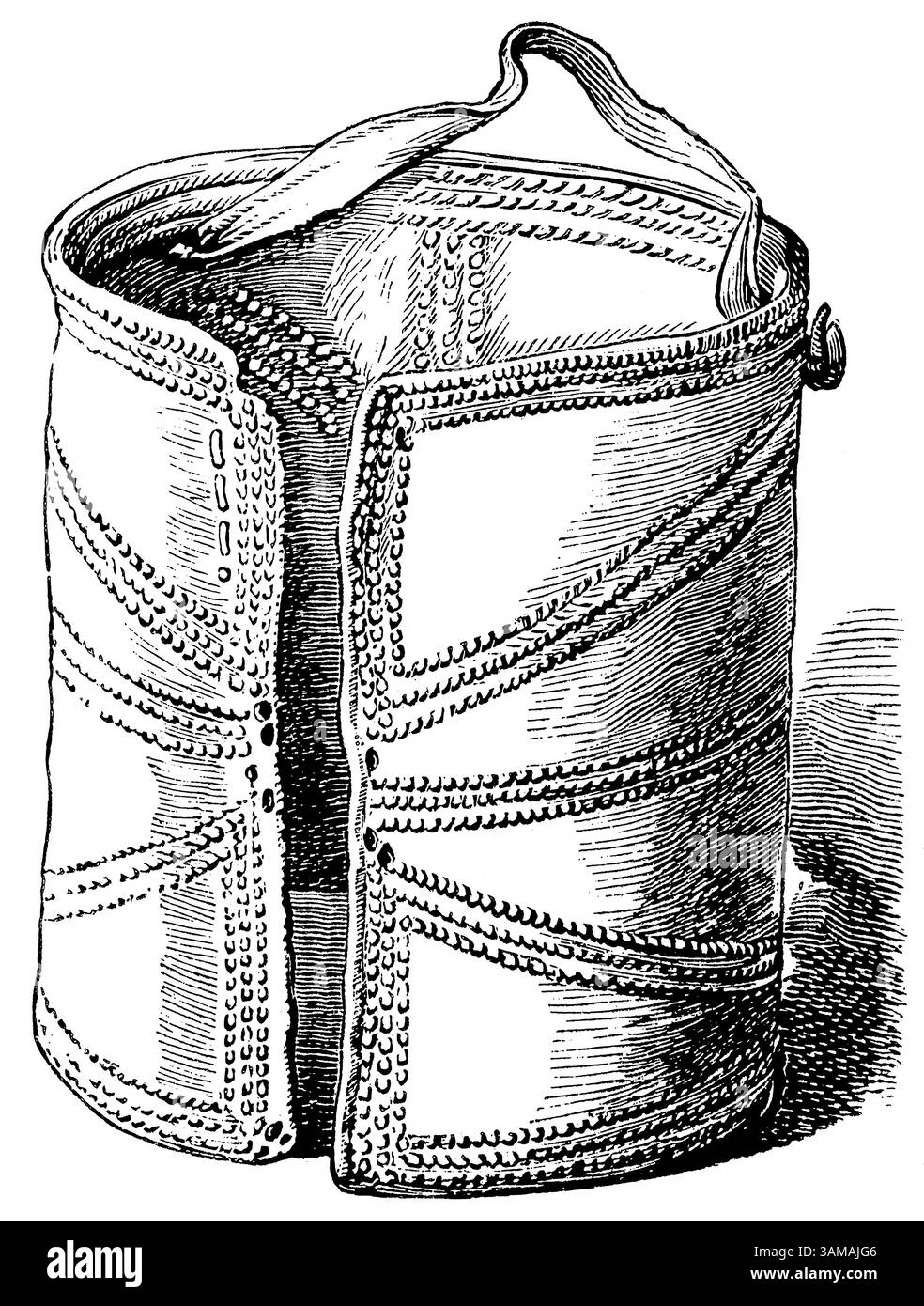 Armatura tradizionale (cuirass) usata dai popoli delle foreste nella regione dell'Ituri del Congo. Cultura africana e antichità. Foto Stock