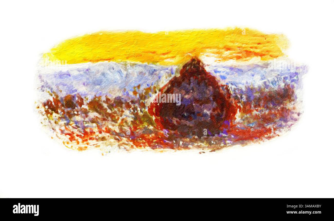 Un paesaggio astratto accattivante e affascinante caratterizzato da colori vivaci e texture audaci che incantano davvero gli spettatori Foto Stock