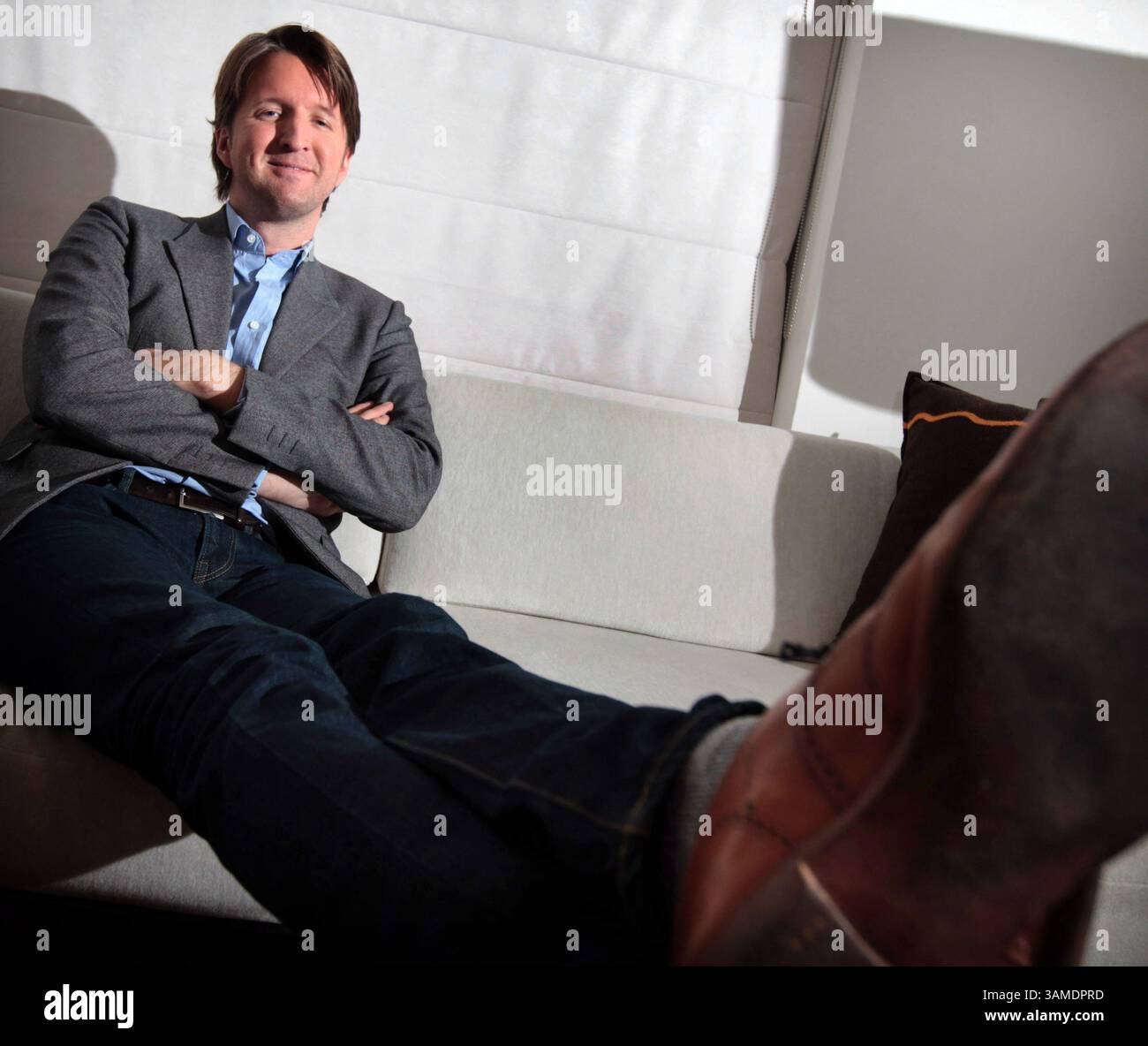 18 gennaio 2011 - Chicago, il, USA - Tom Hooper, regista di ''King's Speech'', posa per ritratto al James Hotel di Chicago, Illinois, 18 gennaio 2011. (Antonio Perez/Chicago Tribune/MCT) (immagine di credito: © Antonio Perez/MCT/ZUMAPRESS.com) Foto Stock