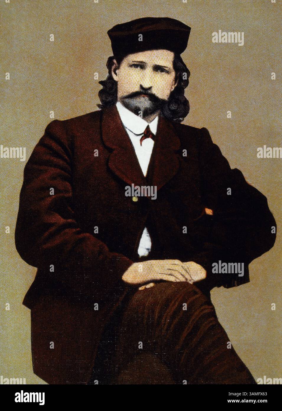 1 giugno 1900 - James Butler Wild Bill Hickok (1837-1876), Ritratto, Fotografia a mano, 1873 (immagine di credito: © Glasshouse/ZUMAPRESS.com) Foto Stock
