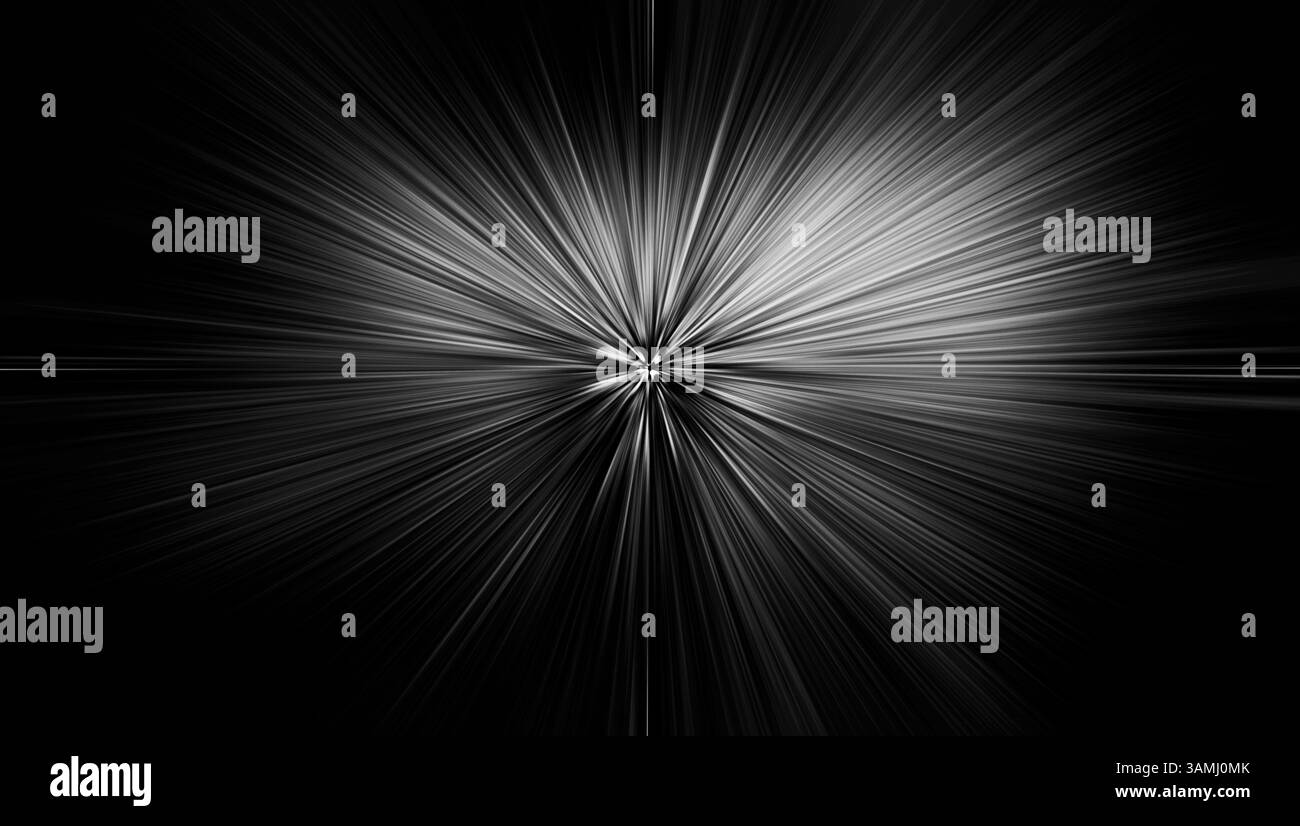 Flusso di dati futuristico. Effetto di esplosione. Sfondo sci-fi Motion. Raggi luminosi al neon in movimento. Concetto di Hyper Speed Space Travel . Concetto di alta velocità, Foto Stock