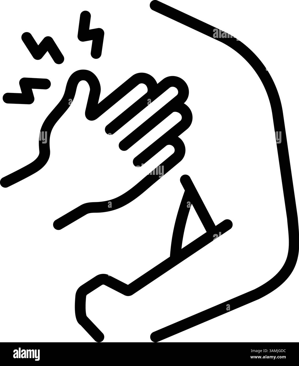 Icona del dolore, del dolore Illustrazione Vettoriale