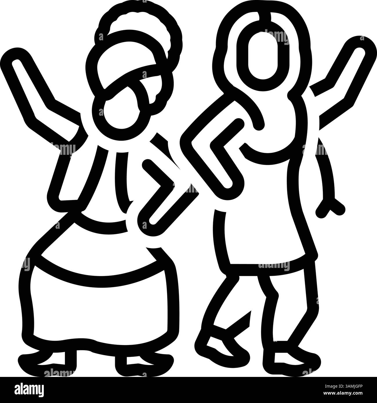 Icona per bhangra dance, bhangra Illustrazione Vettoriale