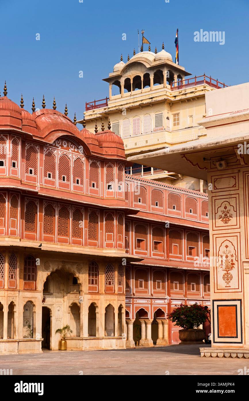 City Palace Jaipur India Rajasthan Foto Stock
