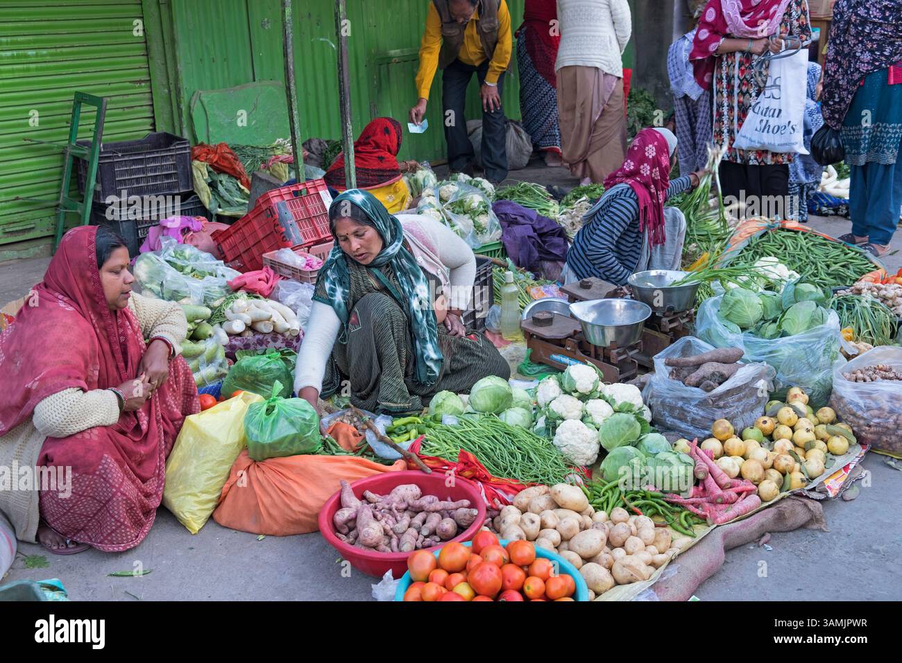 Mercato ortofrutticolo Bundi Rajasthan India Foto Stock