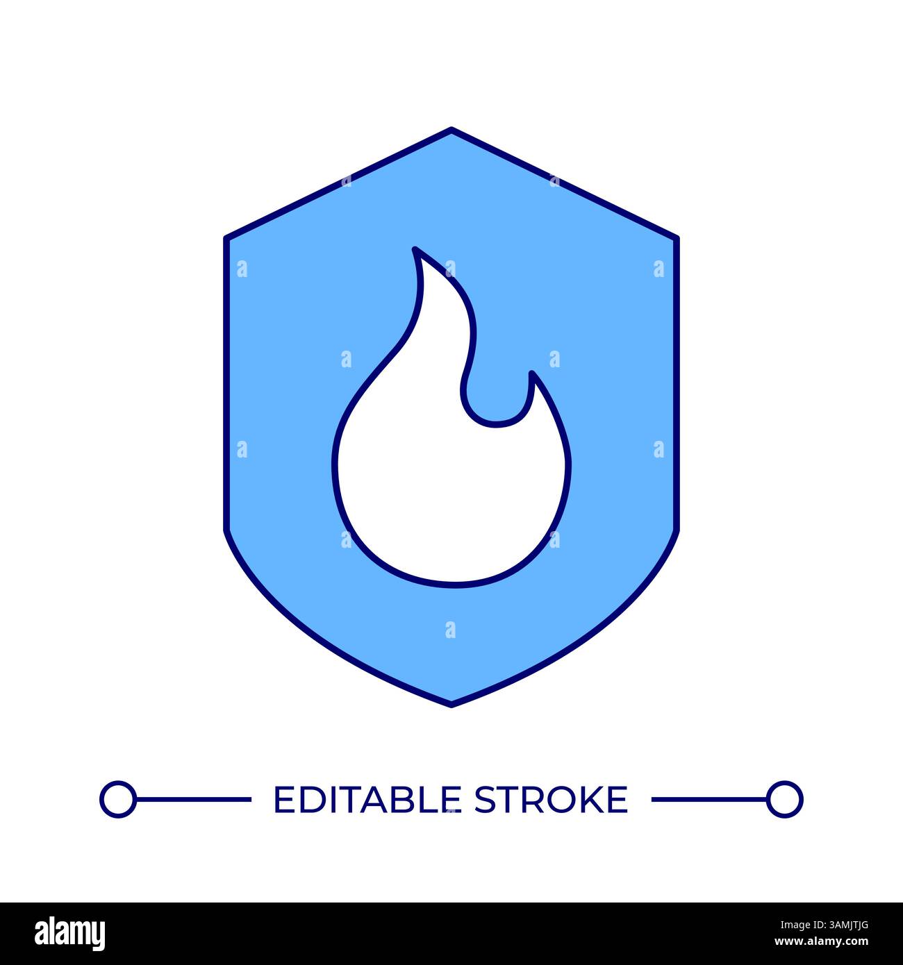 Icona a colori della linea antincendio Illustrazione Vettoriale