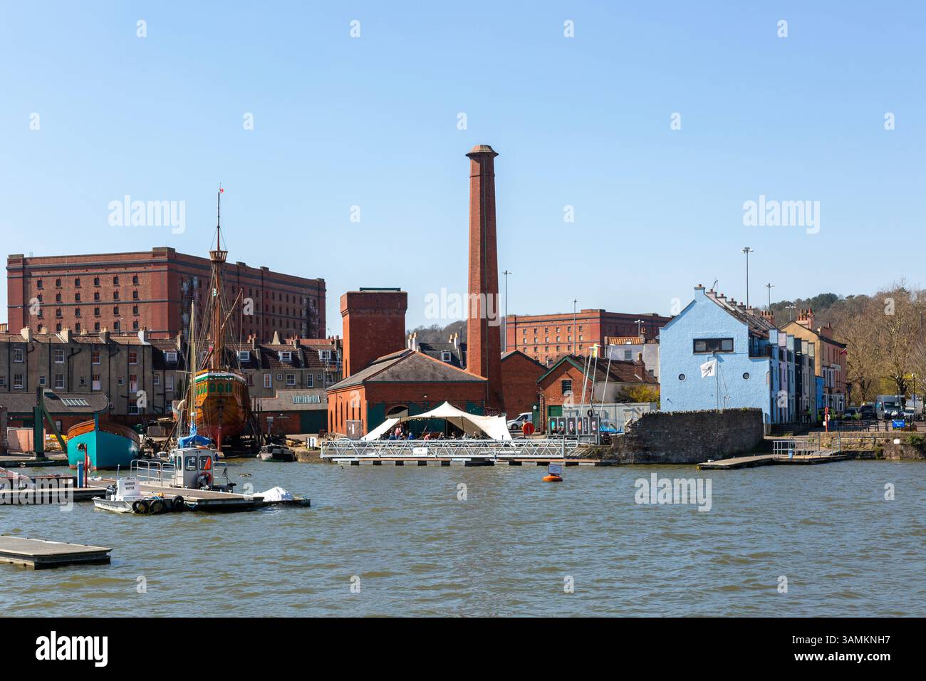 Edifici storici e industriali, Underfall Yard, Floating Harbour, Bristol, Inghilterra, REGNO UNITO Foto Stock