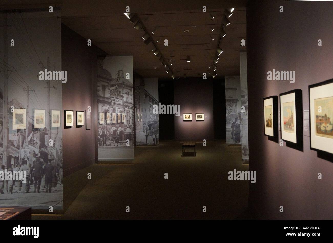 28 marzo 2014 - Washington, DC, USA - la mostra ''Kiyochika: Master of the Night'' alla Arthur M. Sackler Gallery di Washington, fino al 27 luglio 2014. (Immagine di credito: © Tish Wells/MCT/ZUMAPRESS.com) Foto Stock