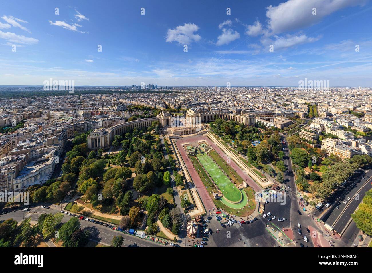 Vista aerea panoramica del centro di Parigi, Francia. Foto Stock
