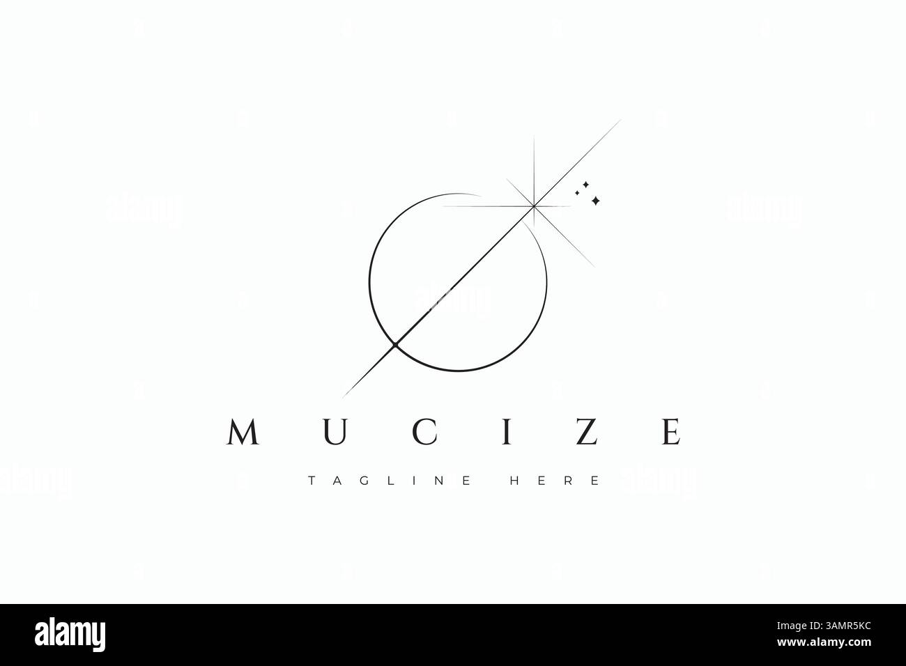 Illustrazione Business Abstract del logo Eclipse Light e simbolo di geometria notturna magica Illustrazione Vettoriale