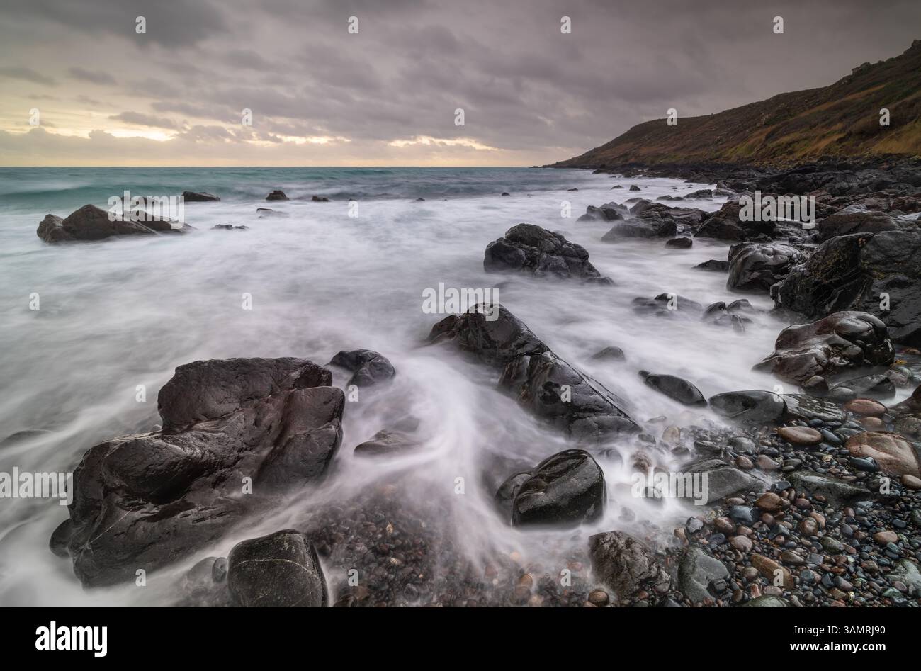 Porthbeer Cove, Coverack, Cornovaglia Foto Stock