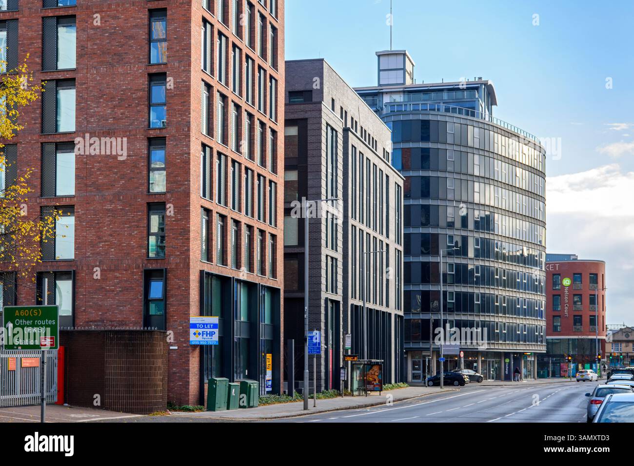 I corsi d'acqua e gli appartamenti per studenti iQ Exchange, Nottingham, Inghilterra, Regno Unito Foto Stock