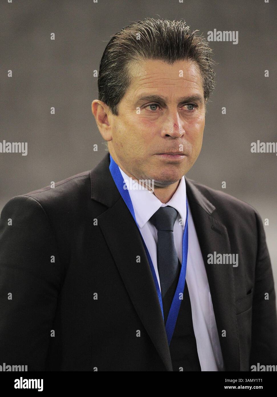 18 aprile 2014 - Melbourne, Victoria, Australia - allenatore del Sydney FC Frank Farina prima della seconda finale di eliminazione tra Melbourne Victory e Sydney FC durante la stagione 2013/2014 dell'Australian Hyundai A-League all'Etihad Stadium di Melbourne, Australia. (Immagine di credito: © Theo Karanikos/ZUMAPRESS.com) Foto Stock