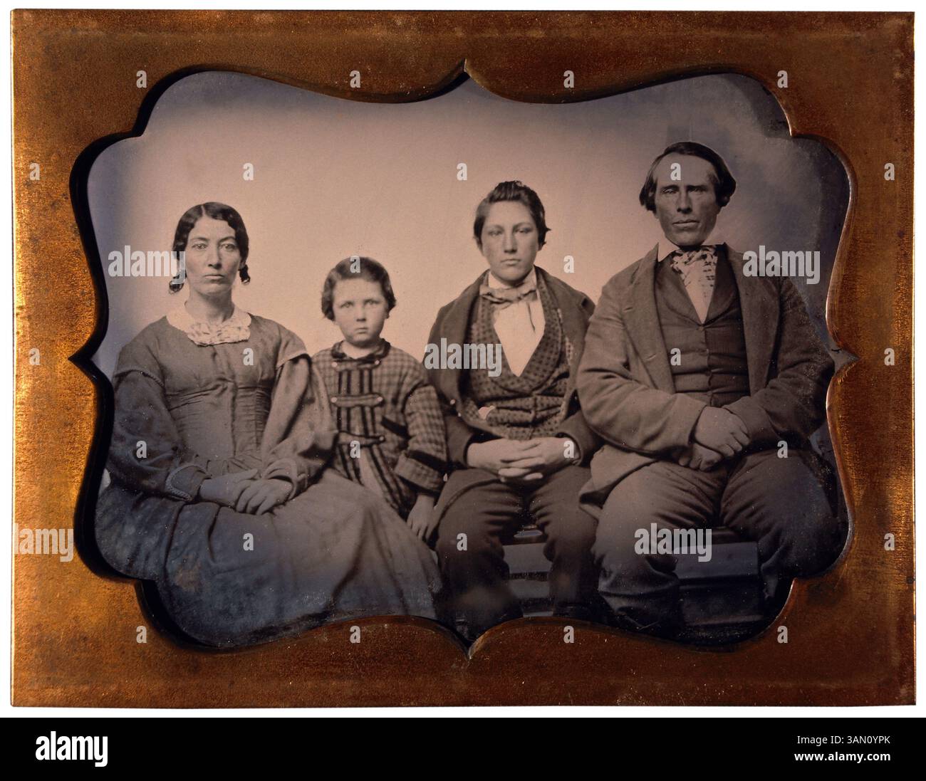 1 giugno 1900 - Ritratto di famiglia, Daguerreotype, circa 1850 (immagine di credito: © Glasshouse/ZUMAPRESS.com) Foto Stock
