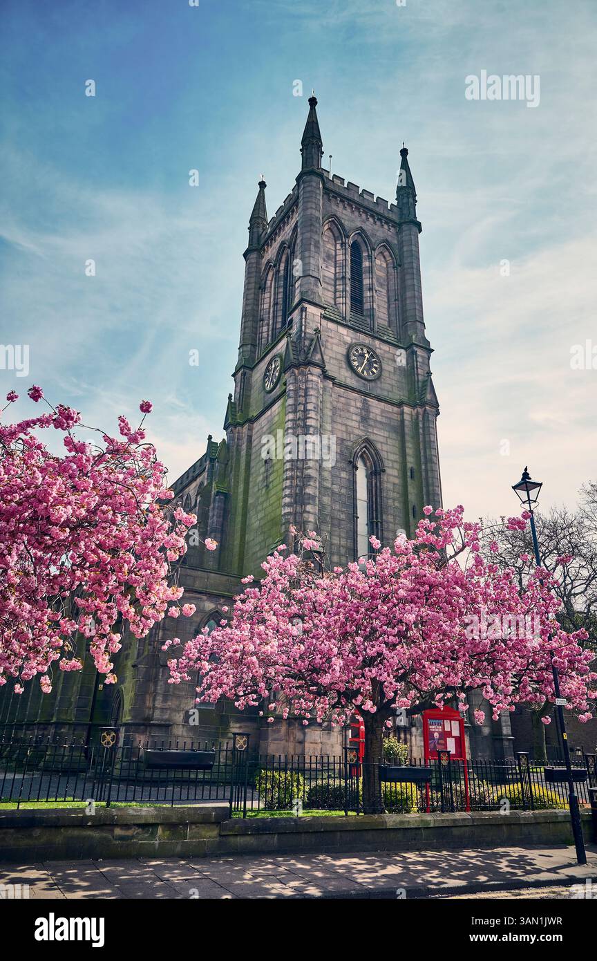 Chiesa parrocchiale di St George, Chorley, Regno Unito Foto Stock