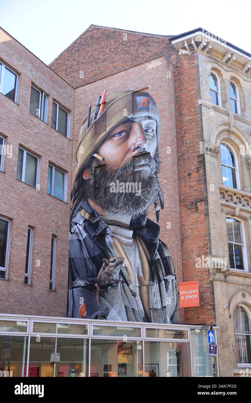 LCB Depot, Creative Industries Hub con caffetteria, libreria, mostre, spazio di lavoro ed eventi, in Rutland St, nel quartiere culturale St George di Leicester. Foto Stock