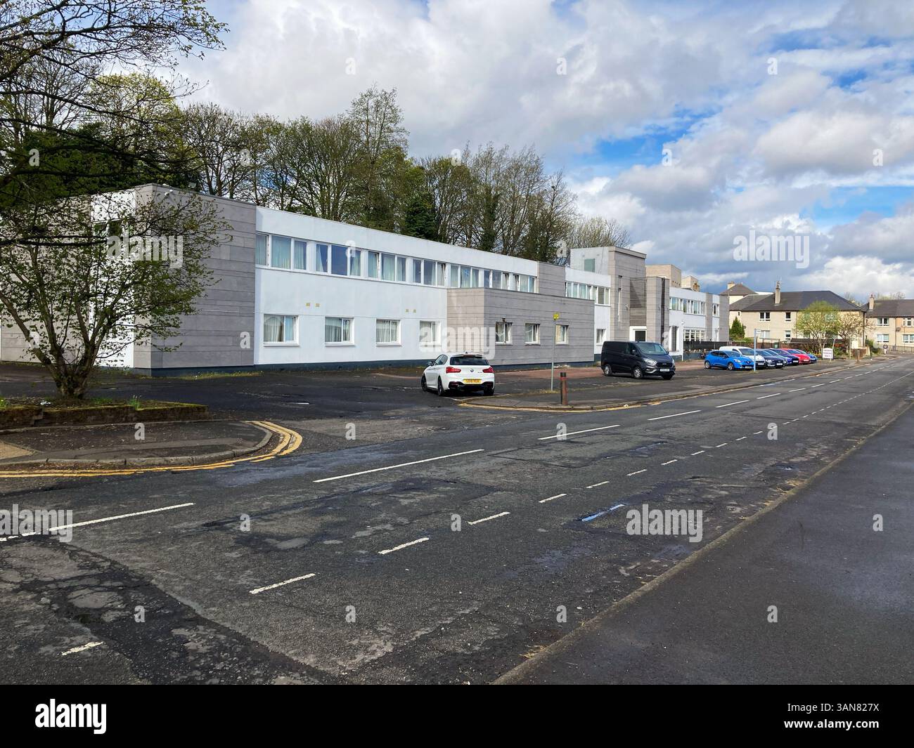 Cladhan Hotel, Kemper Avenue, Falkirk, Scozia - Immagine stock catturata con smartphone