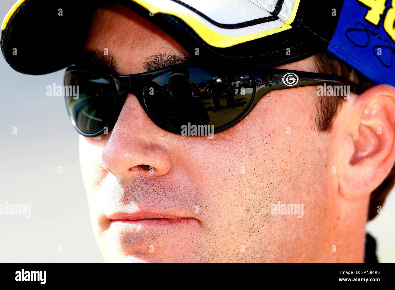 Jimmie Johnson durante le qualificazioni al Michigan International Speedway for the Citizens Bank 400.(Credit Image: © PHOTOGRAPHER/Cal Sport Media) Foto Stock