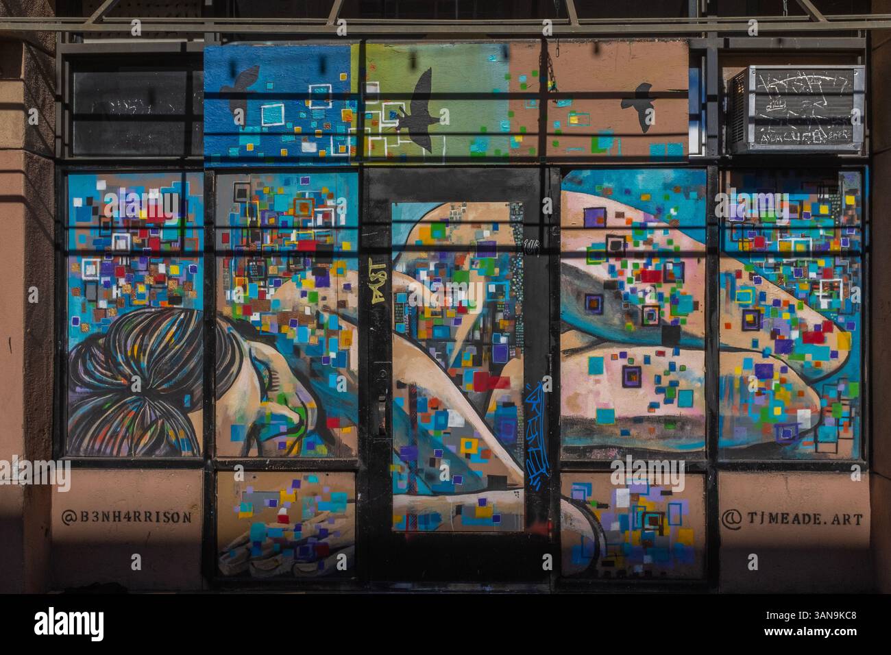 Arte di strada in Albuquerque, Nuovo Messico Foto Stock