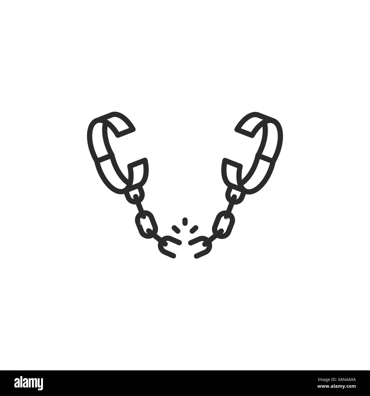 Icona No Racism Handcuff (nessun bracciale da razzismo) Illustrazione Vettoriale
