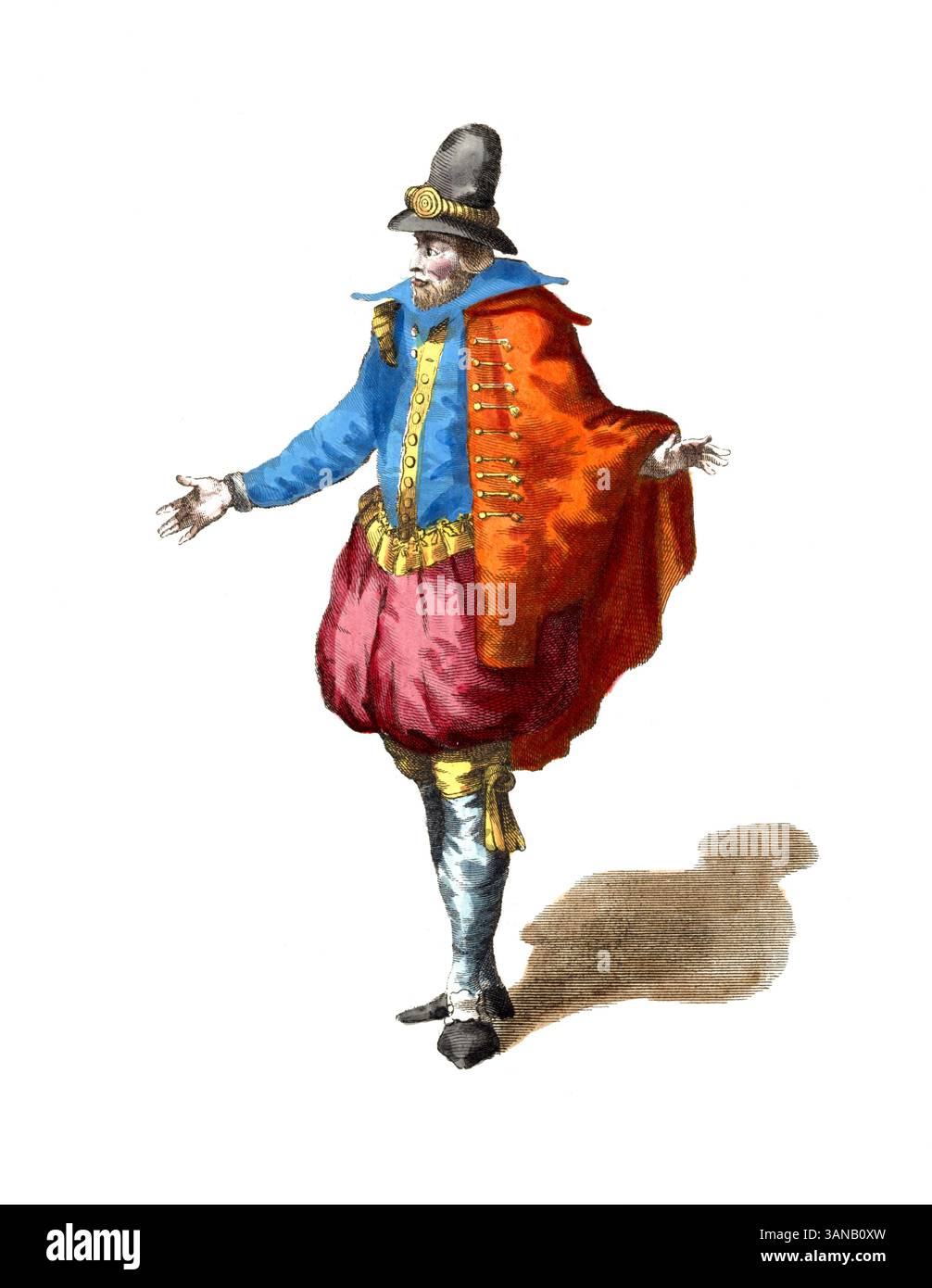 Abbigliamento storico, storia della moda, abbigliamento di un mercante parigino nel 1626, Francia, riproduzione restaurata digitalmente di un originale del XVIII/XIX secolo, data esatta sconosciuta Foto Stock
