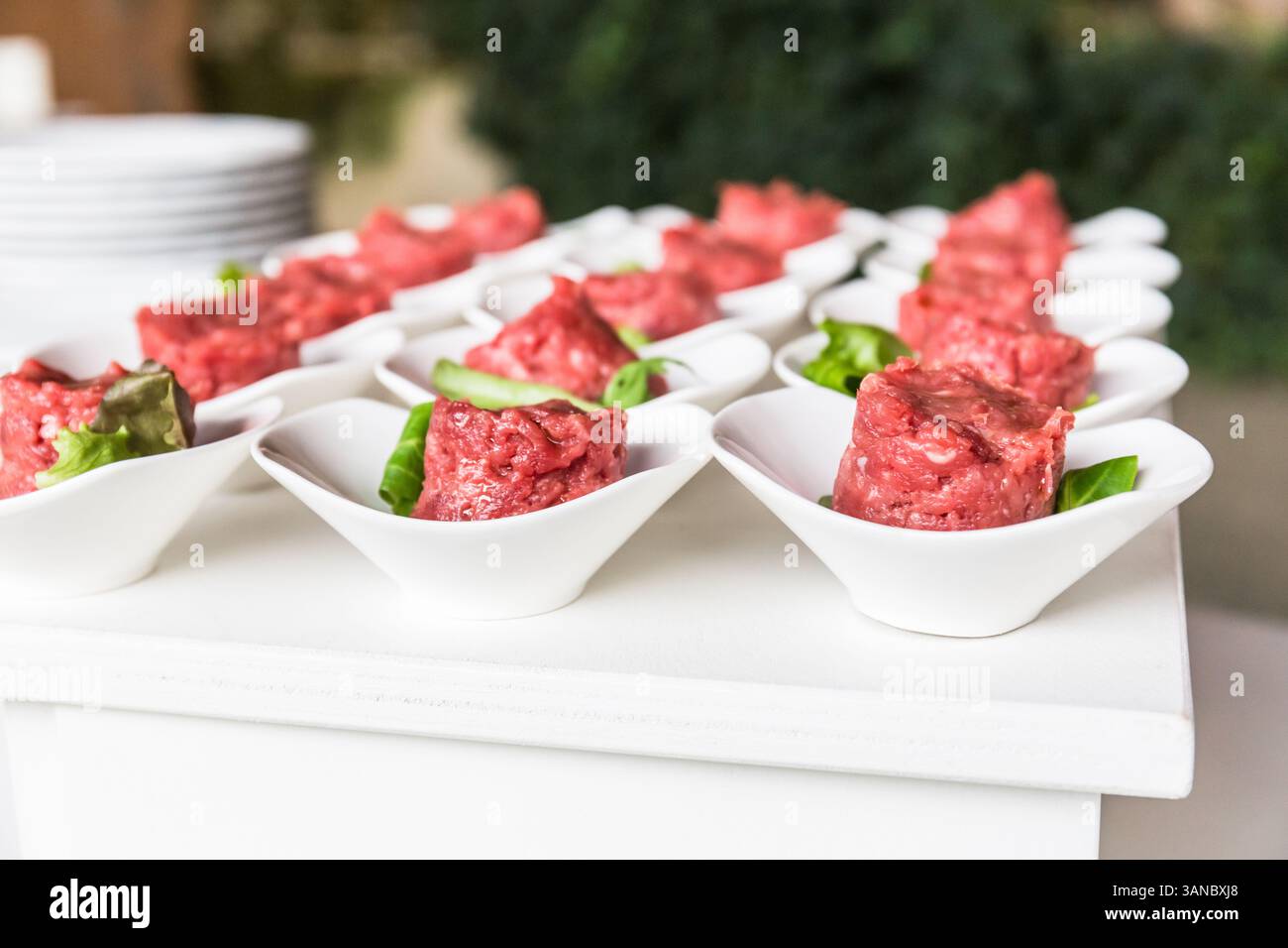 assortimento di carne antipasti e finger food Foto Stock