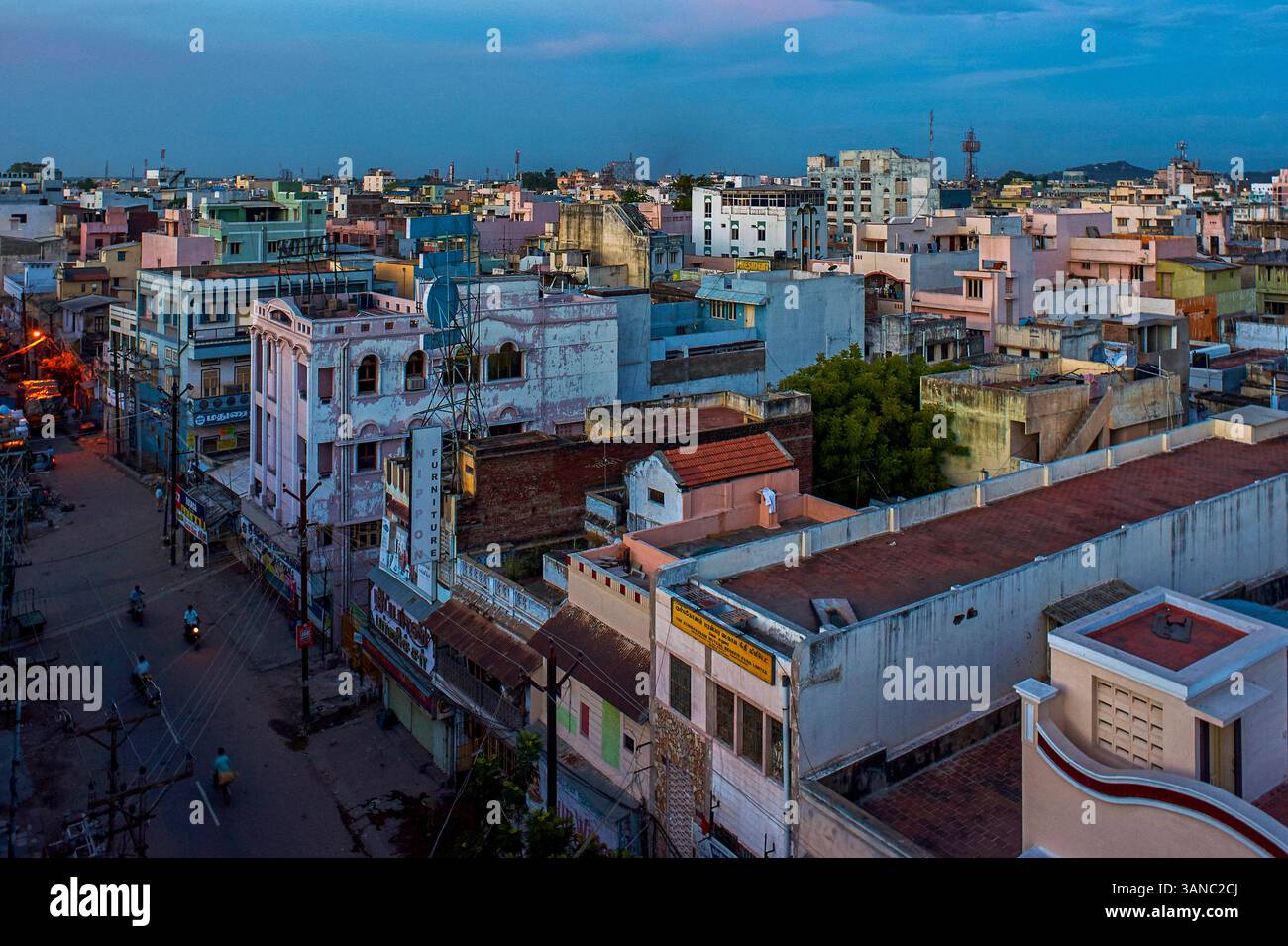 Vista aerea della città, madurai, tamilnadu, india, asia Foto Stock