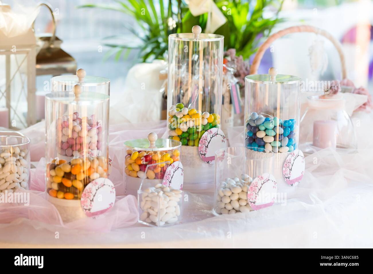 caramelle bianche per un matrimonio Foto Stock