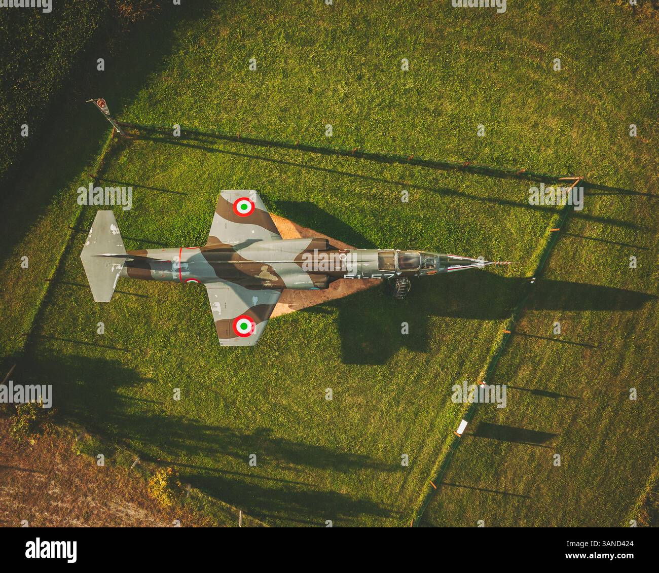 Vista aerea di un caccia Lockheed F 104, Italia. Foto Stock