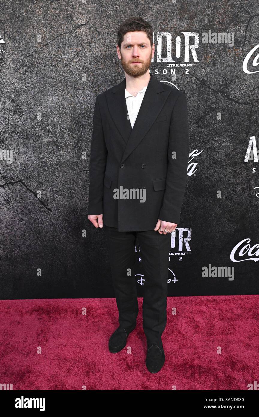 Kyle Soller bei der Premiere der 2. Staffel der Disney serie Andor im El Capitan Theatre. Los Angeles, 14.04.2025 *** Kyle Soller alla premiere della seconda stagione della serie Disney Andor all'El Capitan Theatre di Los Angeles, 14 04 2025 foto:xD.xStarbuckx/xFuturexImagex andor 5478 Foto Stock