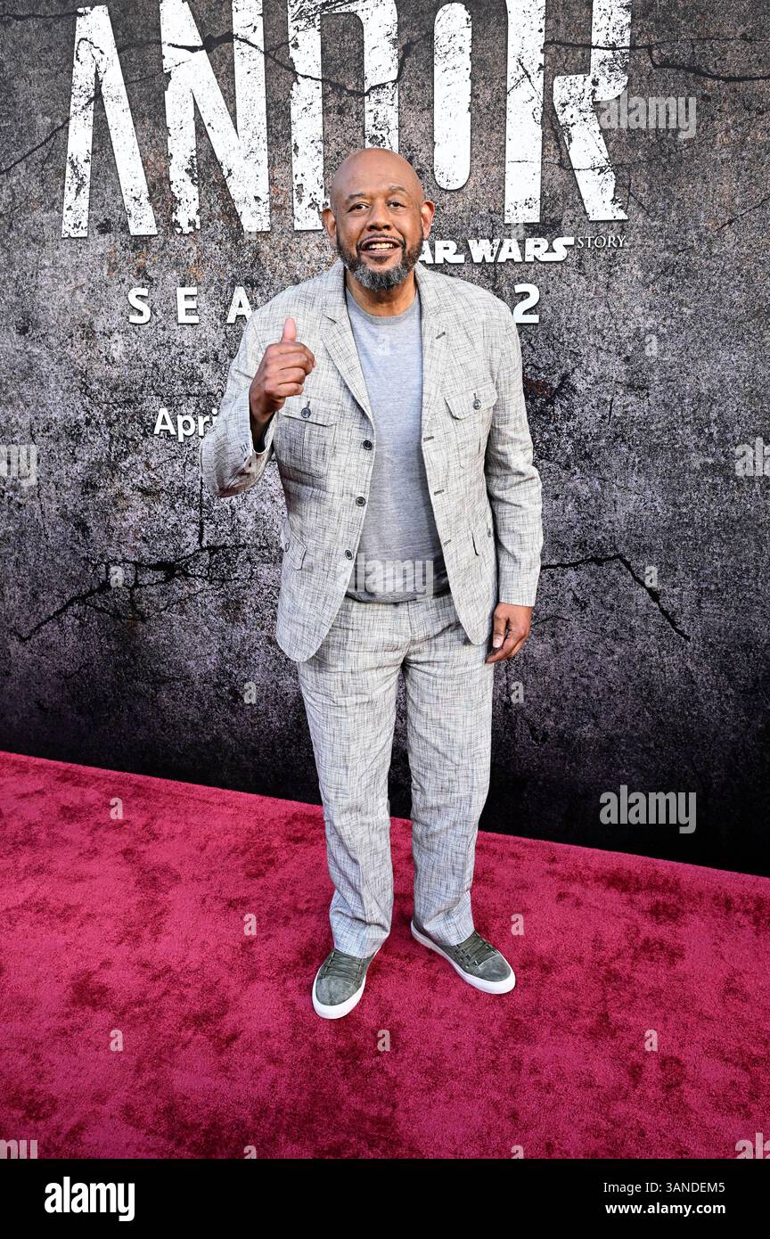 Forest Whitaker bei der Premiere der 2. Staffel der Disney+ serie "Andor" im El Capitan Theatre. Los Angeles, 14.04.2025 Foto Stock