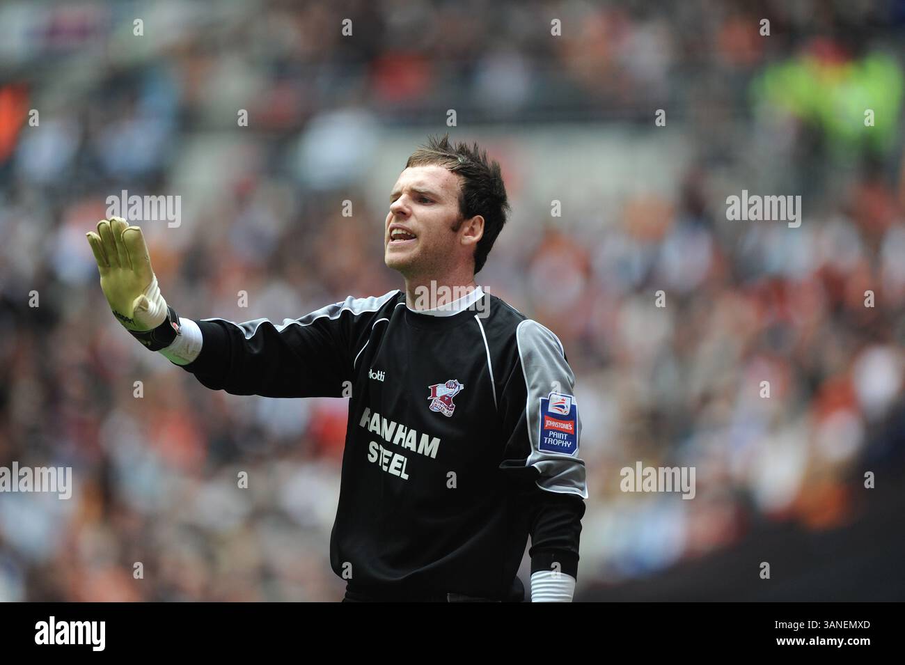 Il portiere di Scunthorpe Joe Murphy. Football League Trophy Final, Johnstone's Paint Trophy a Wembley. Luton Town contro Scunthorpe United. 5 aprile 2009 Foto Stock