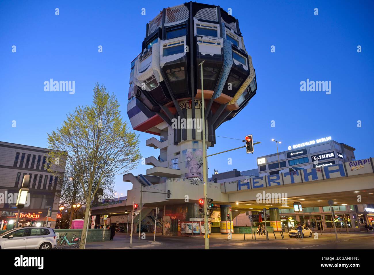 Bierpinsel, Schloßstraße, Steglitz, Steglitz-Zehlendorf, Berlino, Germania Foto Stock