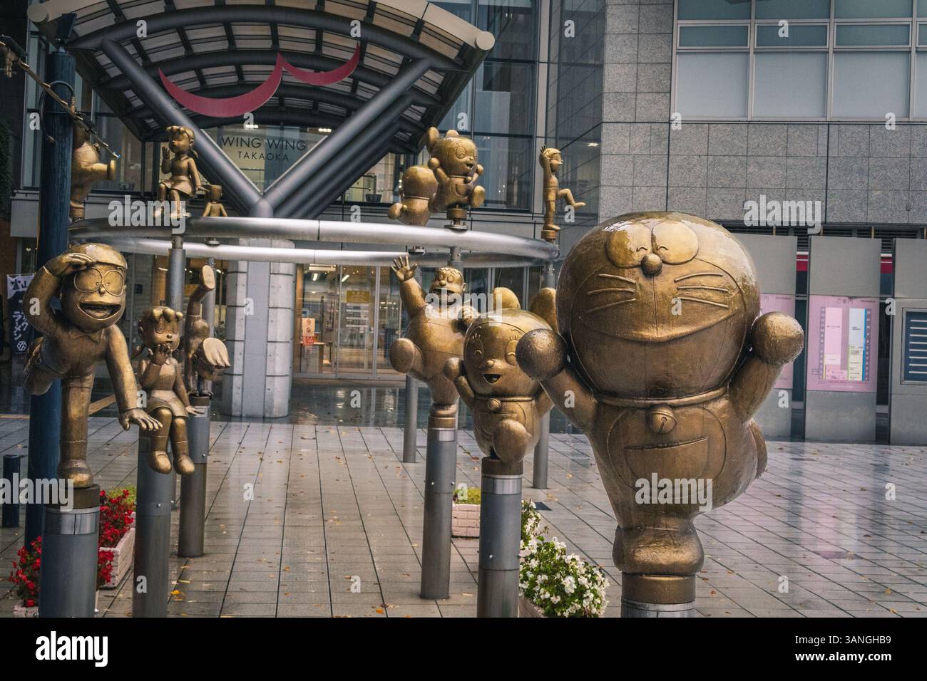 Statua di Doraemon no Sampo Machi a takaoka, giappone Foto Stock
