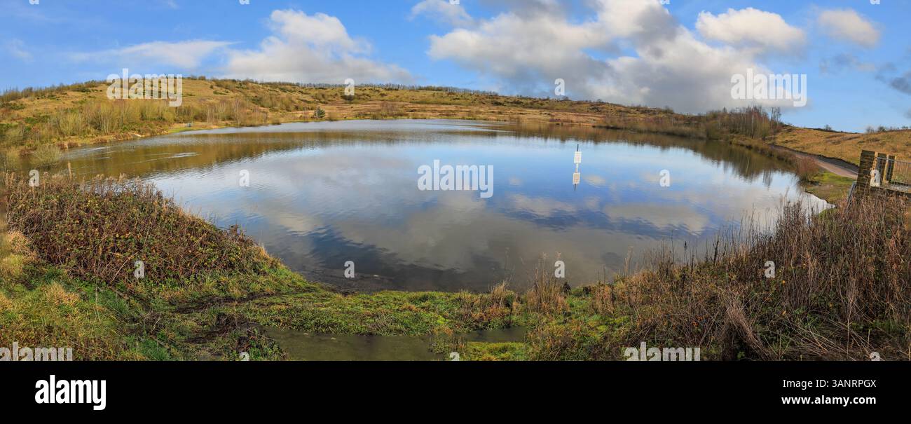 Southern Pool in the Void, Silverdale Community Country Park, Newcastle Under Lyme, Stoke-on-Trent, Staffordshire, Inghilterra, REGNO UNITO Foto Stock