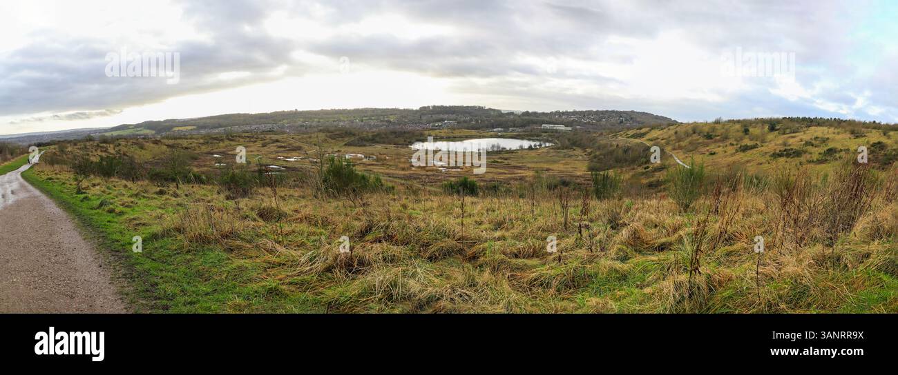 Southern Pool in the Void, Silverdale Community Country Park, Silverdale, Newcastle Under Lyme, Stoke-on-Trent, Staffordshire, Inghilterra, Regno Unito Foto Stock