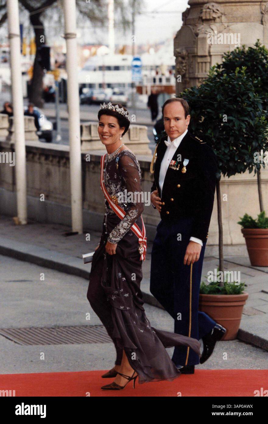 12 GENNAIO 2007 - 50° COMPLEANNO DI RE CARL GUSTAV. PRINCIPESSA CAROLINA E PRINCIPE ALBERTO DI MONACO. NTB-- - FOTO(immagine di credito: © Globe Photos/ZUMAPRESS.com) Foto Stock