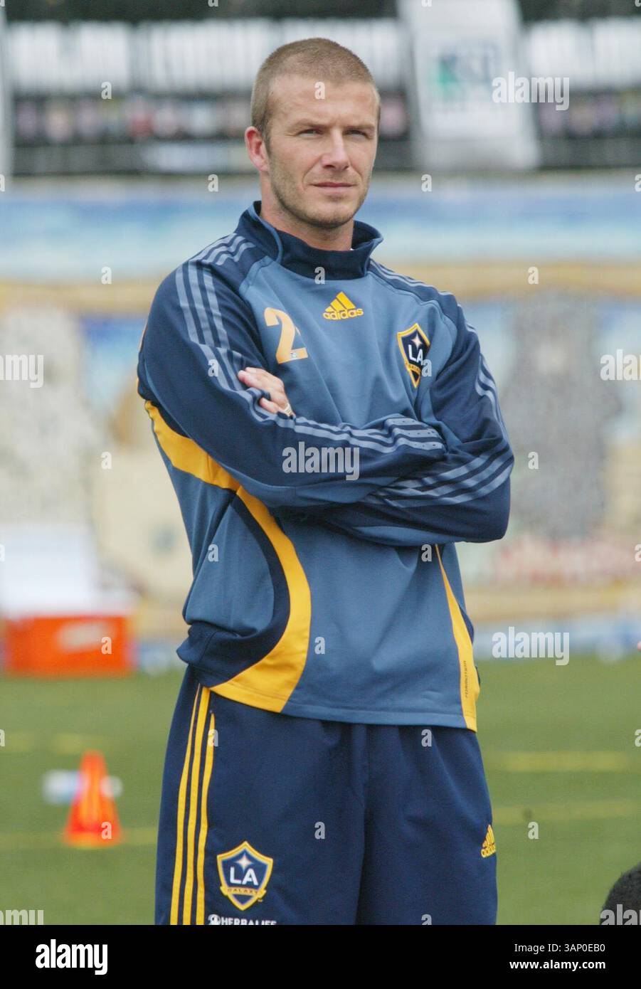 17 AGOSTO 2007 - DAVID BECKHAM ATCLINIC LANCIA LA CAMPAGNA PER NUOVI CAMPI E PROGRAMMI PER IL CALCIO GIOVANILE DI HARLEM COME M.L.S W.OR.K & U.S. SOCCER FOUNDATION FOR INNER-CITY SOCCER A W.138ST DATE 08-17-07. PATRICK- 2007.DAVID BECKHAM.K54187PAT.(immagine di credito: © Globe Photos/ZUMAPRESS.com) Foto Stock