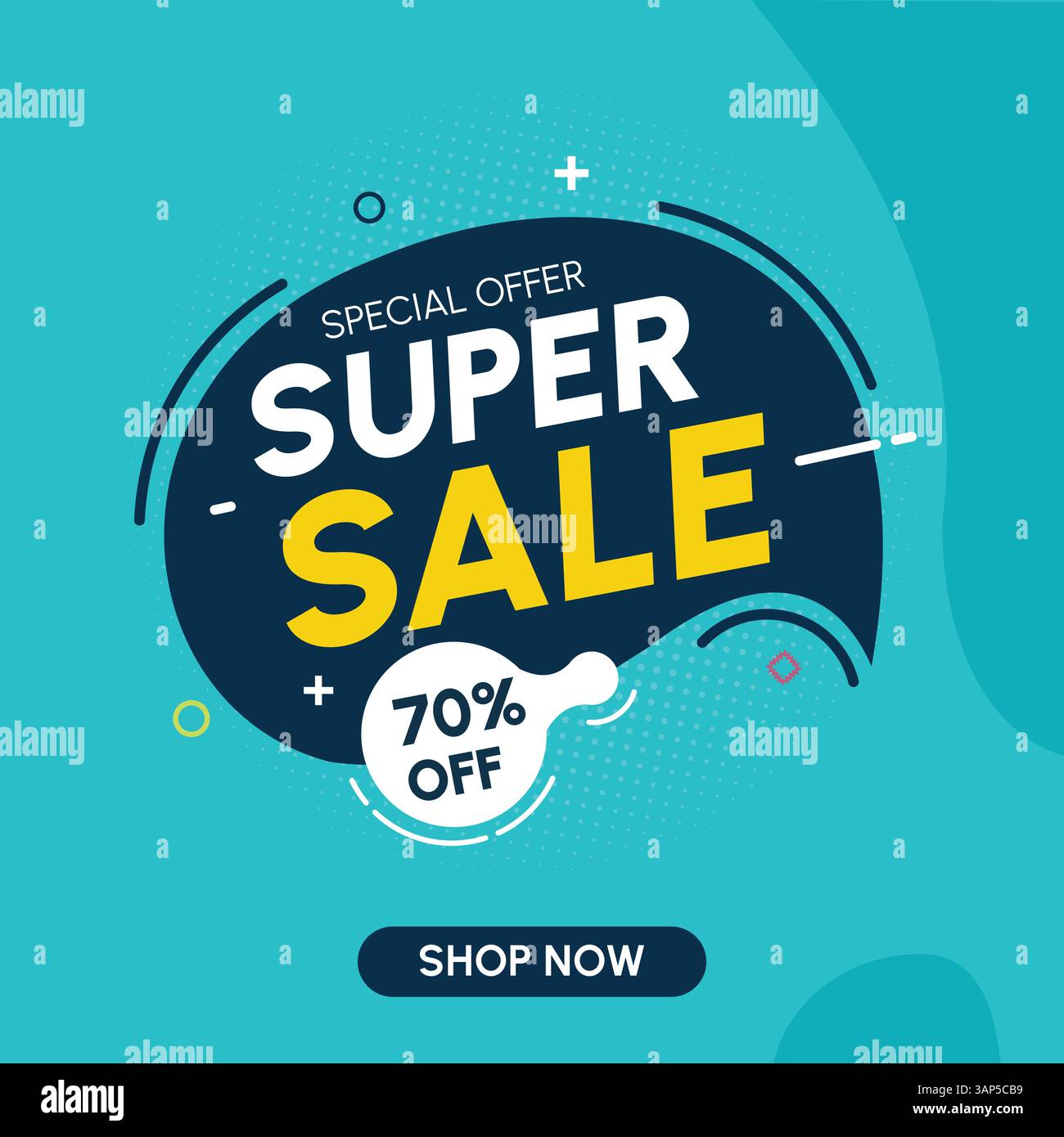 Modello banner sconto super vendita Vector Illustrazione Vettoriale