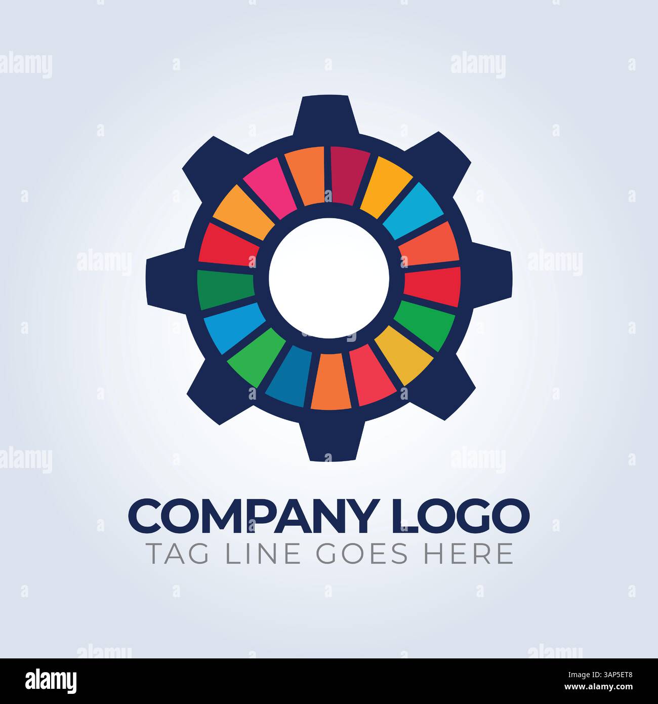 Modello logo identità aziendale, sfondo astratto Illustrazione Vettoriale