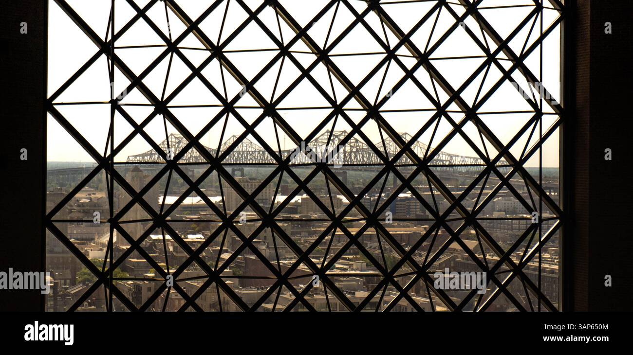 La Mississippi River Bridge Foto Stock