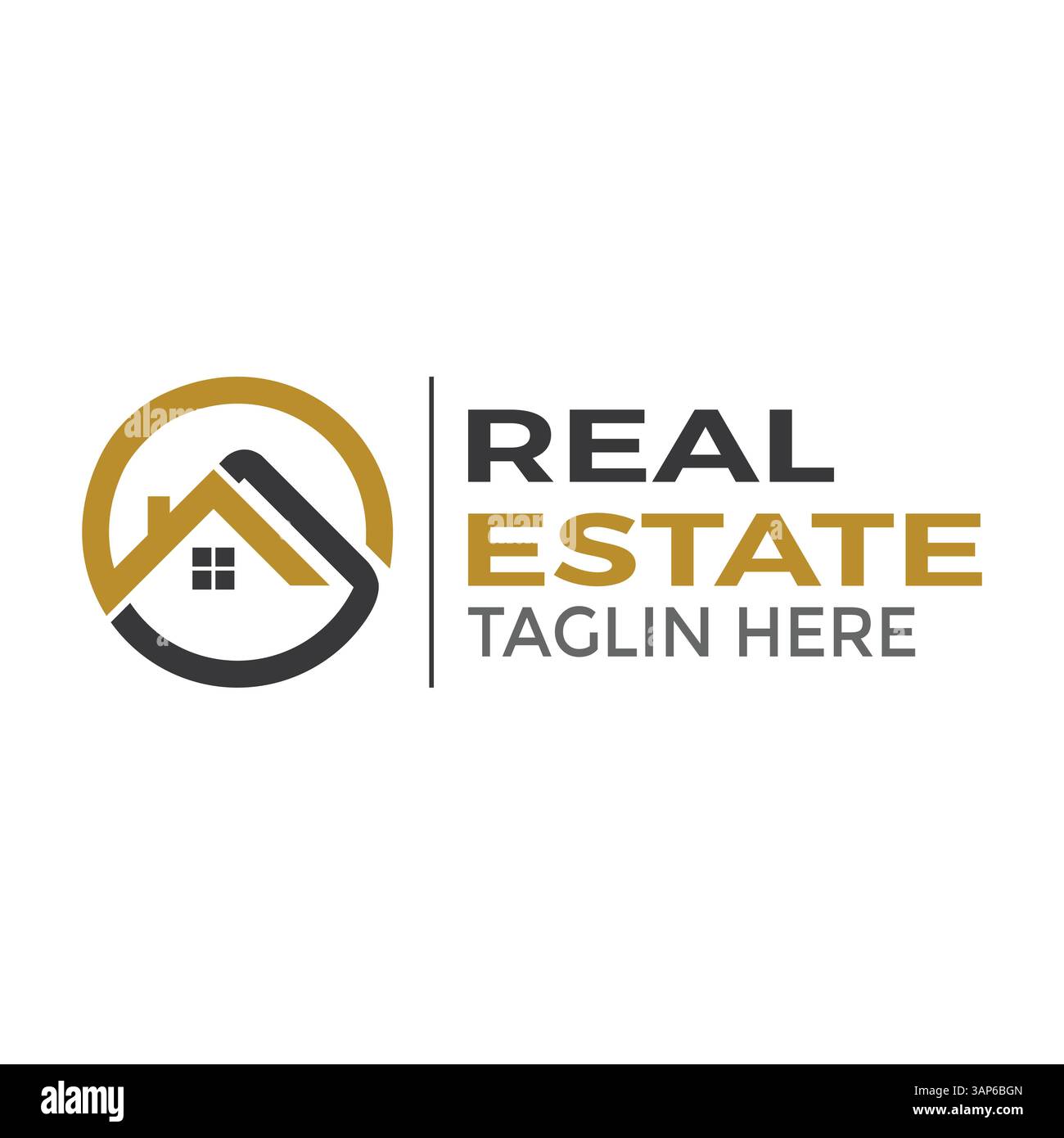 Modern Real Estate Logo Design Vector | modello professionale per il branding di case e proprietà. Illustrazione Vettoriale