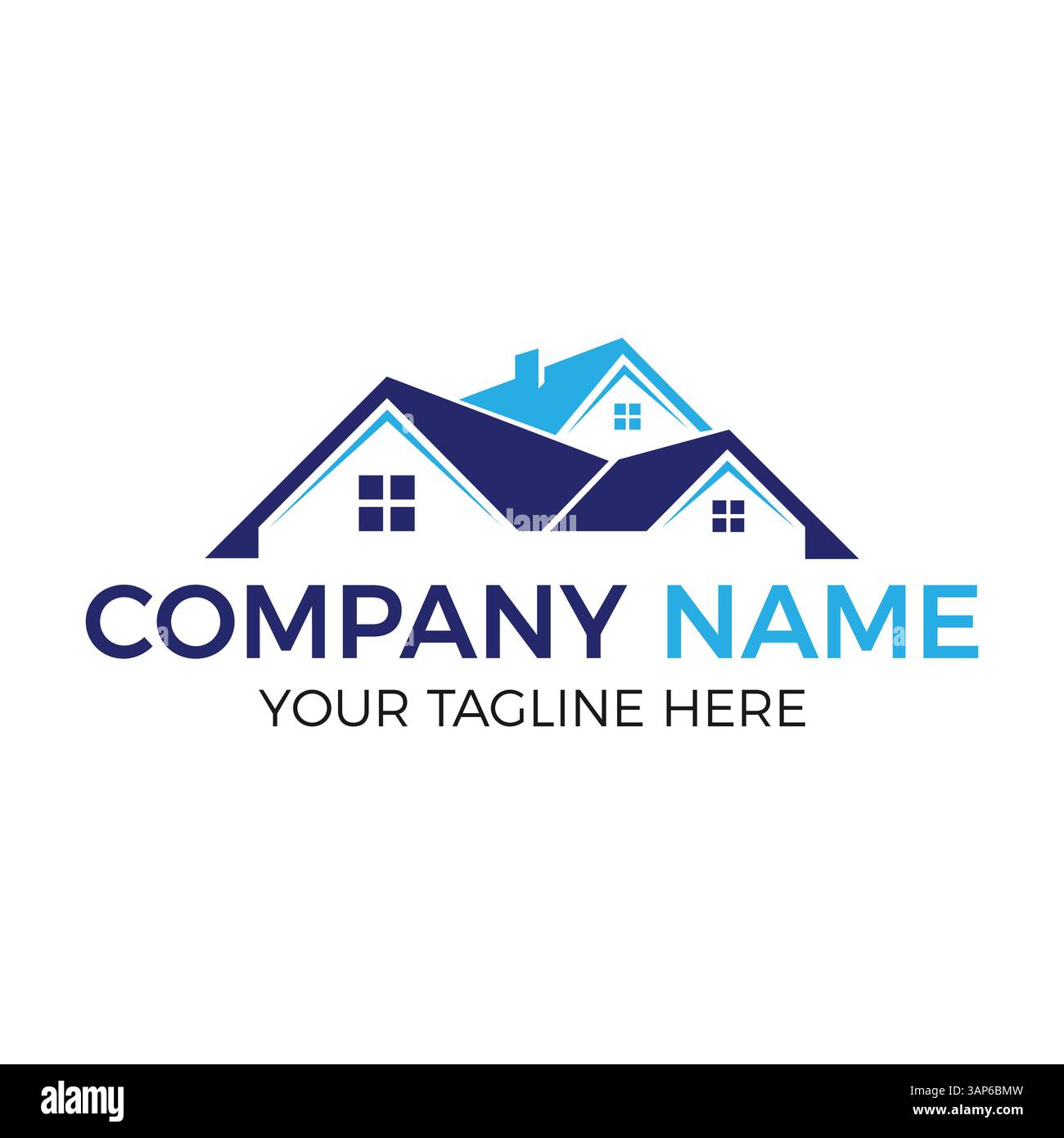 Modern Real Estate Logo Design Vector | modello professionale per il branding di case e proprietà. Illustrazione Vettoriale