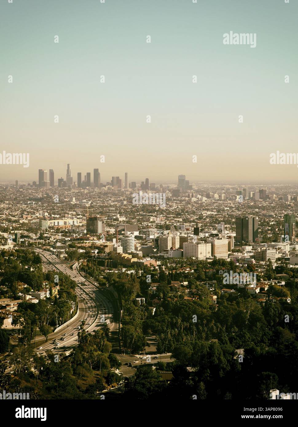 Skyline di Los Angeles, California USA Foto Stock