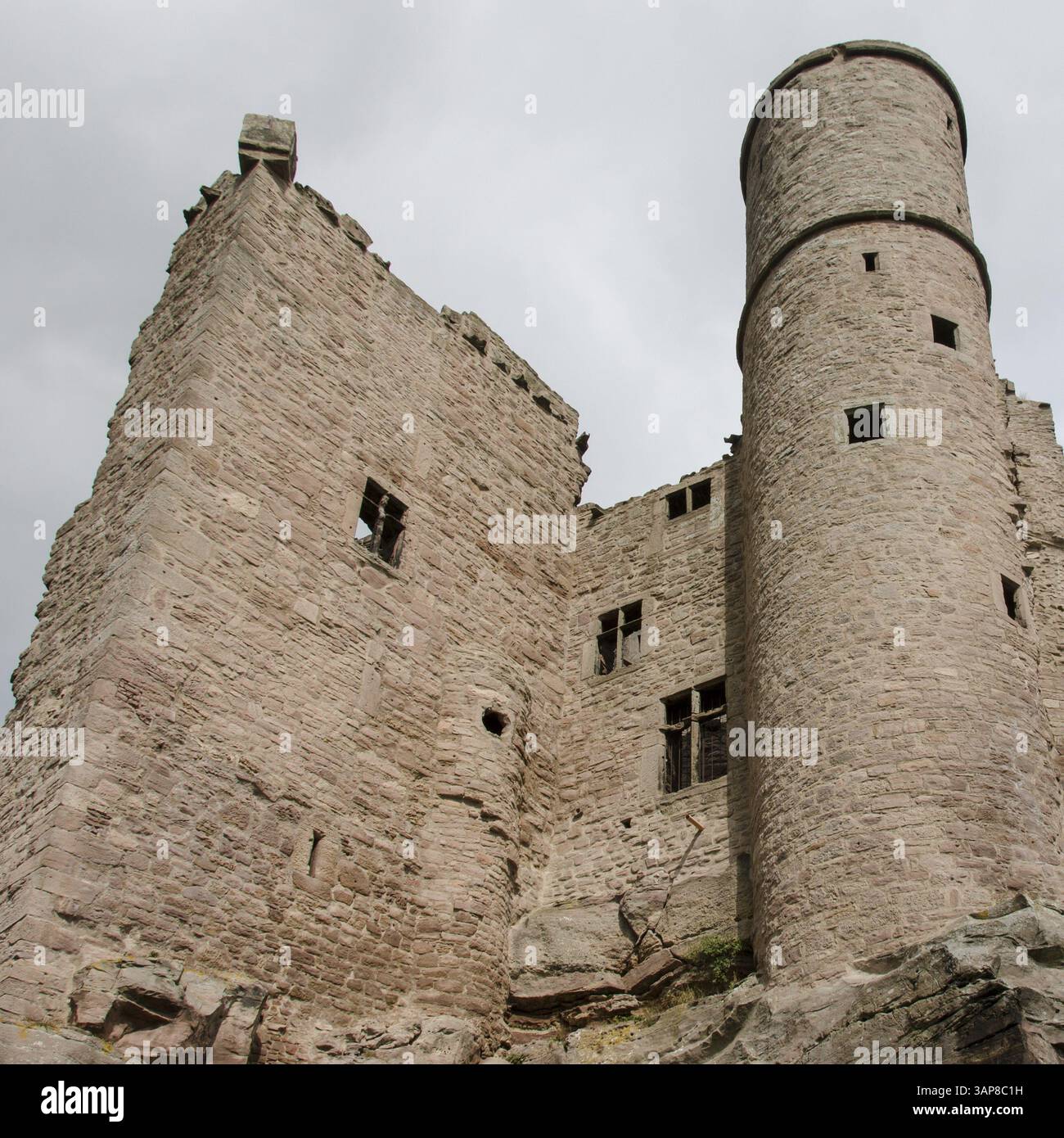 Il castello di Hanstein in Turingia, Germania, una delle più grandi rovine medievali della Germania, Bornhagen nell'Eichsfeld, Germania, Europa Foto Stock