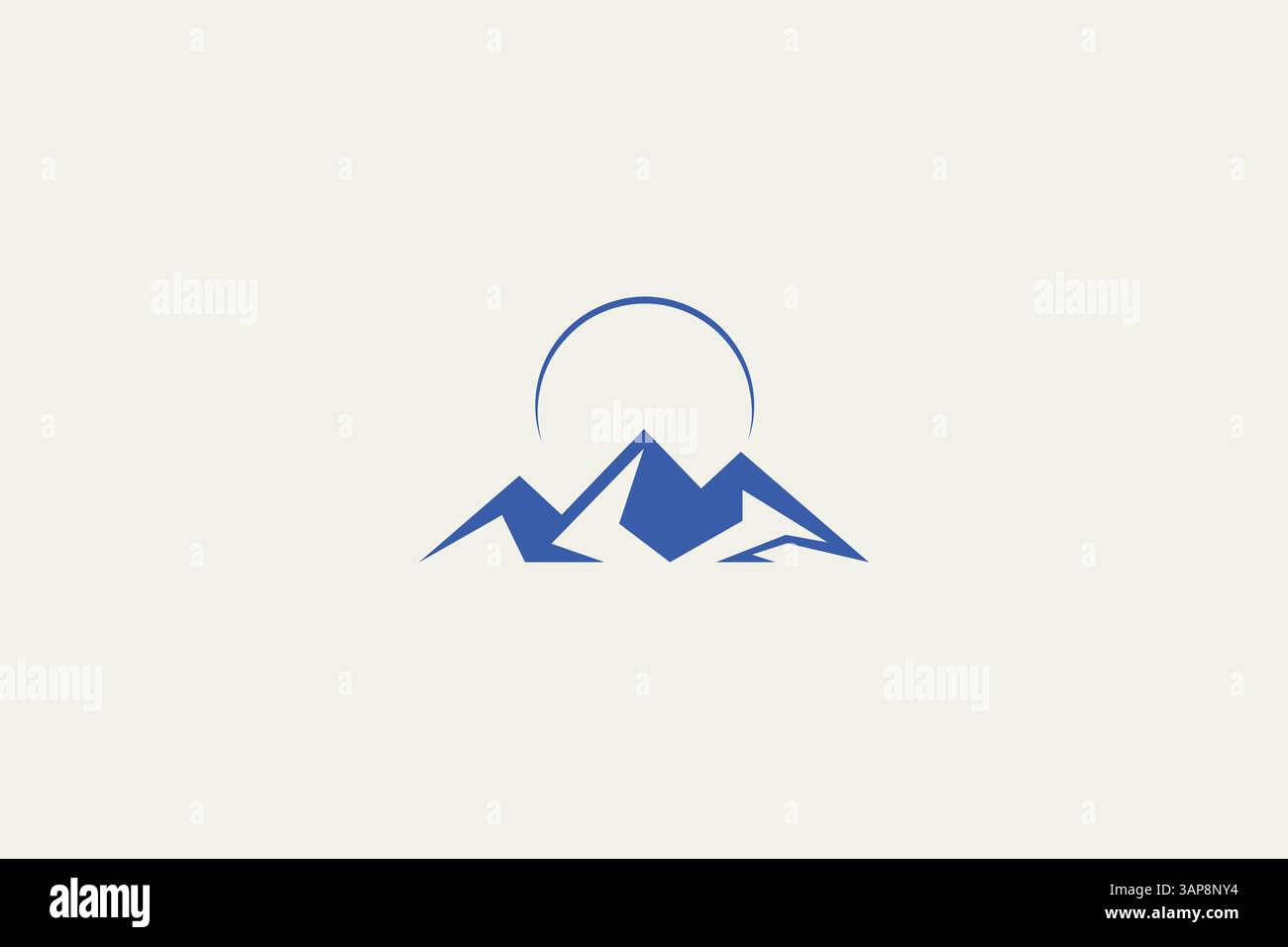 Logo Mountain Nature illustrazione paesaggio Abstract Adventure simbolo del distintivo aziendale Illustrazione Vettoriale