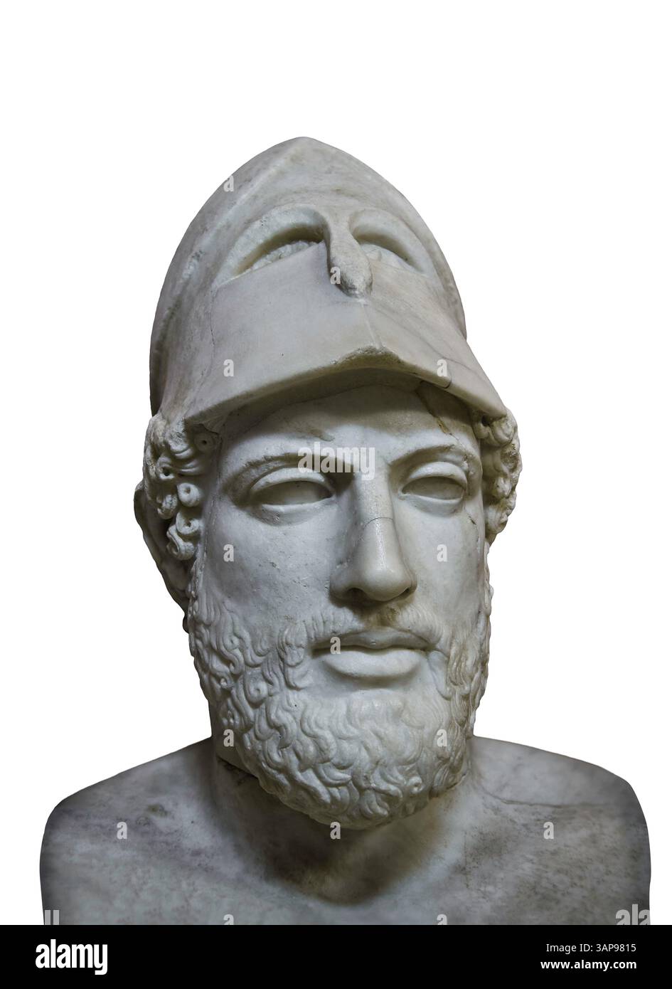 Ritratto romano herm di Pericle, generale e politico greco. Risale all'era Adriana, basata su un precedente ritratto di Kresilas fo, risalente al tardo V secolo a.C. Foto Stock