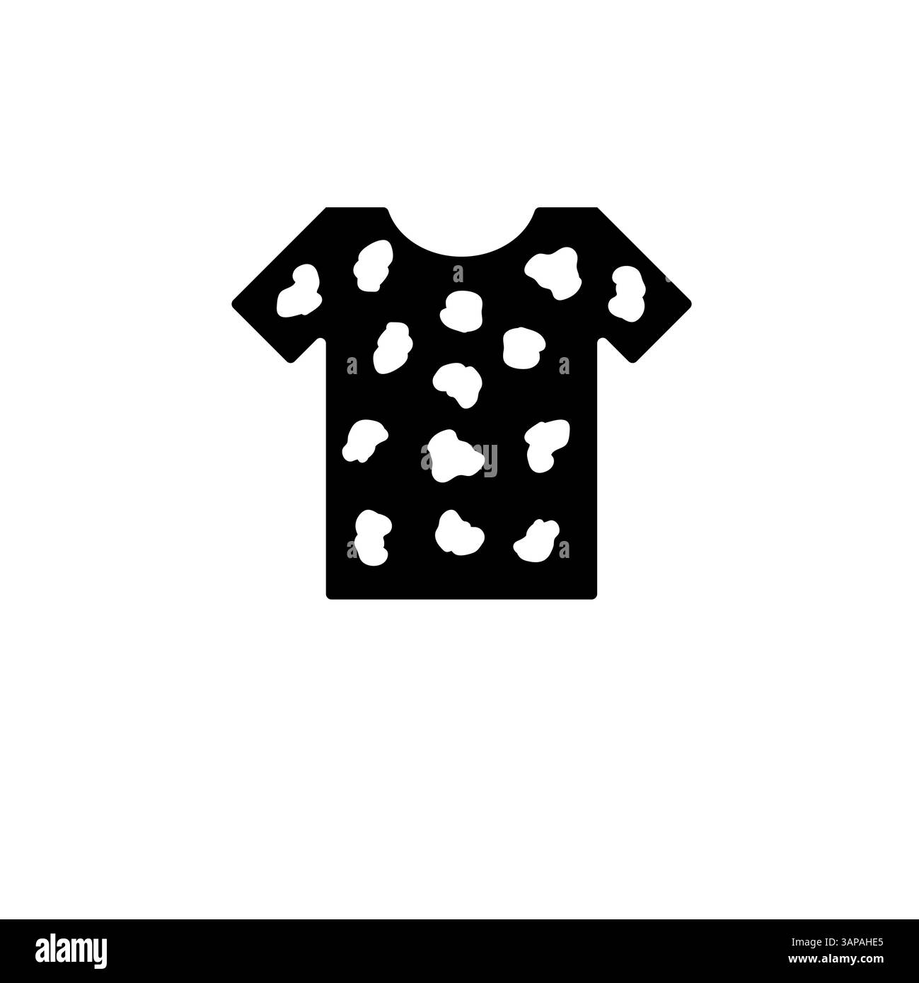 T-shirt camuffata dell'esercito, abiti militari icona Vector piatta solida isolata su sfondo bianco. Illustrazione Vettoriale